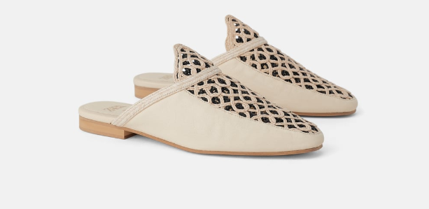 Grandma-apavi izgatavoti no dabīgā materiāla Zara, cena 7999 rubļu